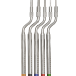 Offset Dental Osteotome Set with Color-Coded Handles (Ø 2.6mm - 5.0mm)