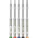 Straight Dental Osteotome Set with Color-Coded Handles (Ø2.6mm - 5.0mm)